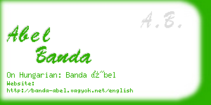 abel banda business card